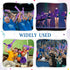 148 Pcs Team Spirit Accessories,Cheerleading Pom Poms Hand Clappers Noisemakers Whistles Shutter Glasses Eye Black