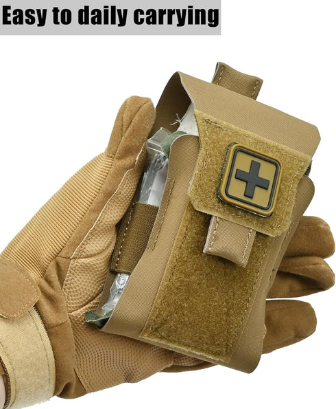 sozothy Mini IFAK Micro Trauma Pouch | Compact Empty EDC First Aid Organizer | Portable Stop Bleeding Supplies Pouch