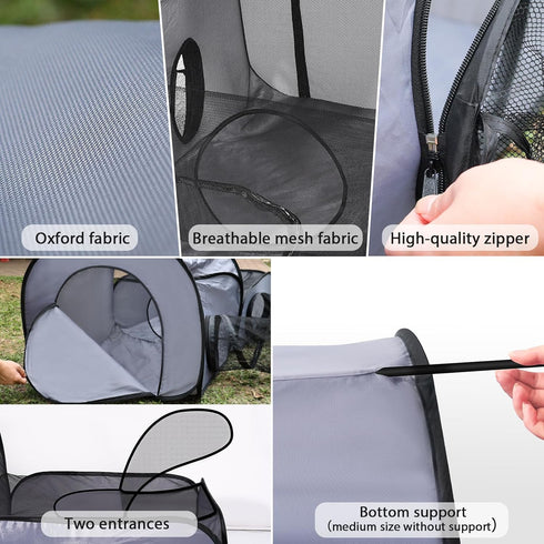 Tailtastic Pet Playpen with Surround Tunnel, Outdoor/Indoor Cat Playpen with Breathable Soft SidesTailtastic Cat