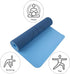 Non-Slip Yoga Mat with Alignment Marks, Lightweight Exercise Mat with Carry Strap for Home Workout or Travel