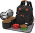 Modoker Dog Travel Bag - Airline Approved Backpack Organizer with 2 Food Storage Containers, 2 Collapsible Bowls, 1 Pet