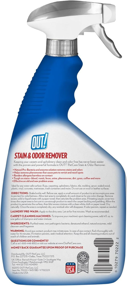 Pet Stain & Odor Remover, 32 oz, USA Made