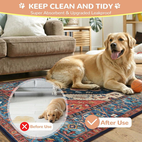(2 Pack, 36"x36", Lahome Super Absorbent Washable Pee Pads for Dogs - Secure Floor Protection - Non-Slip, Leakproof