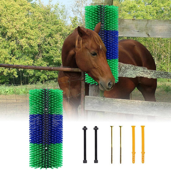 Livestock Scratching Brush,Horse Brushes for Grooming,Itch Relief Horse Scratcher Brushes Kit with