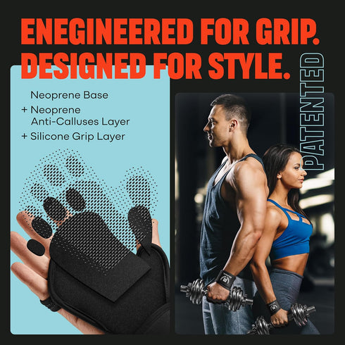MAVA Open Gym Gloves for Men & Women; Padded Weight Lifting Gloves with Wrist Support for Comfort, Protection;