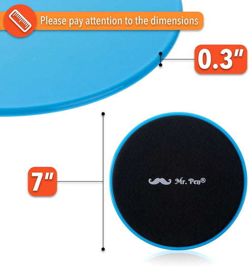 Mr. Pen Core Sliders for Working Out, Dual Sided 2 Pack Fitness Discs, Exercise Sliders, Strength Slides, Floor Sliders