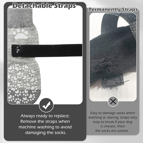 EXPAWLORER Anti Slip Dog Socks, Dog Shoes for Hot Pavement, Traction Control Booties for Small Medium Large Dogs