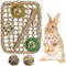 Hamiledyi Rabbit Seagrass Activity Mat Bunny Toy Hanging Rabbit Chew Toys for