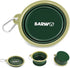 Collapsible Dog Bowl with Non Skid Suction Base, 100% Pure Silicone Foldable Water Bowl, 350mL