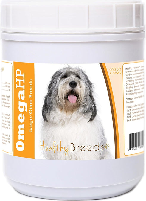 Healthy Breeds Polish Lowland Sheepdog Omega HP Fatty Acid Soft Chews, 90 Count for Skin & Coat Support
