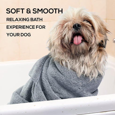 Dog Towel Super Absorbent, Pack of 2 Quick Drying Microfiber Pet Towel for Dogs, Cats, and Other Pets