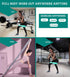 Resistance Bands Workout Equipment with Stretching Band - 4 PCS Gray & Light Green, Rose Red, Deep Purple, and a