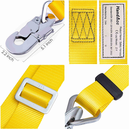 Hunting Safety Belt with Adjustable Lanyard for Tree Climbing Restraint