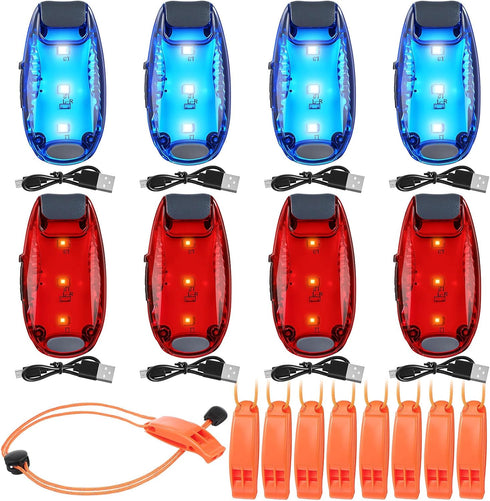 Tellegloww 16 Pcs Navigation Lights for Kayak Boat Include 8 Red Green LED