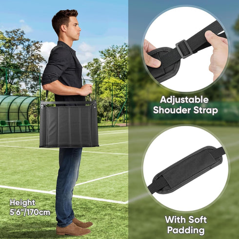 APEXUP Stadium Seats with Back Support, Portable Bleacher Seat with Large Pocket and Cup Holder, Wide Stadium Chair