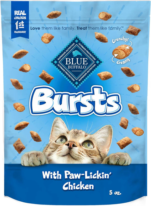 Blue Buffalo Bursts Crunchy & Creamy Cat Treats, Great for Training, Paw-Lickin'