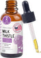 Milk Thistle for Dogs, 2 oz Liquid Supplement for Liver Support with Wild Alaskan Salmon Oil and Moringa Oil