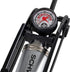 Schwinn Air Base Foot Operated Bike Pump, Dual Pump Head for Presta and Shrader Valves, Max PSI 100
