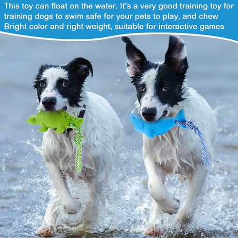 Teyva Daily 6 Pack Set, Summer Floating TPR Squeaky Dog Toys for Pool Beach, Small Medium Dogs Water Fetch Swim Chew