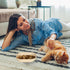 Cat Food Bowl Set - 6 Inch Wide Shallow Dish for Whisker Fatigue Relief, 4Pcs for Cats and Small Dogs