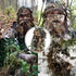Ghillie Camouflage Leafy Hat with Camo 3D Leaf Face Mask, Full Coverage Breathable Hunting Mask Accessories
