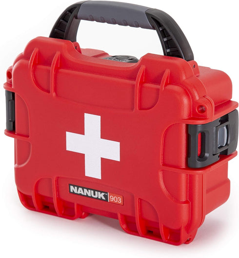 Nanuk 903 Waterproof First Aid Case, Dust and Impact Resistant - Empty - Red, 903-FSA9