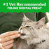 Veterinarian-Recommended 21 oz. Greenies Cat Treats, Feline Adult Natural Dental Cat Treats, Oven Roasted Chicken