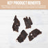 5 oz SavvyBeast Dehydrated Beef Heart for Dog Treats Single Ingredient, Air-Dried Organ Meat Rich in Taurine