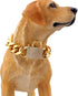 Big Dog Chain Collar Heavy Strong Gold Bling Thick Solid Stainless Steel Wide 23MM Cuban Link Choke Collar (20inch)