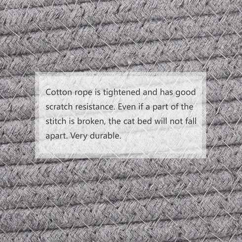 Summer Cat Bed Basket Nest Round Cotton Rope Woven Warm Medium,Pet Sleeping Bed House Cute Fun Scratcher Scratching