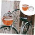 Pack NOLITOY Practical Rattan Woven Bike Basket with Breathable Design for Pets Cats Dogs Wicker Front Bicycle Basket