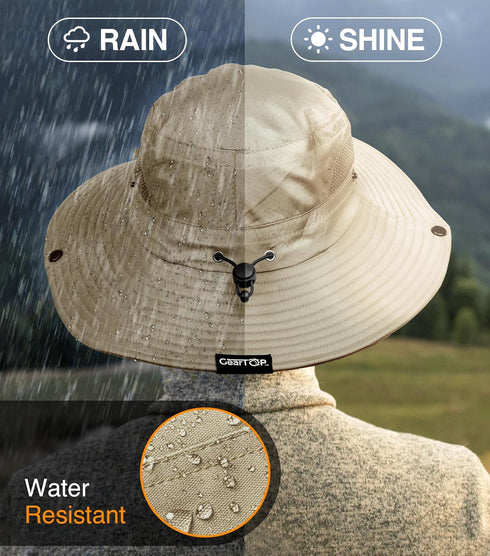 GearTOP Fishing Hat, UPF 50+ Wide Brim Sun Hat for Men and Women, UV Protection Safari and Hiking Hats