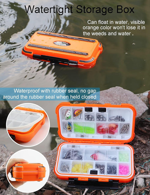 Small Kayak Mini Tackle Box, Waterproof Fishing Lure Box, Terminal Storage Box, Fishing Hook Organizer