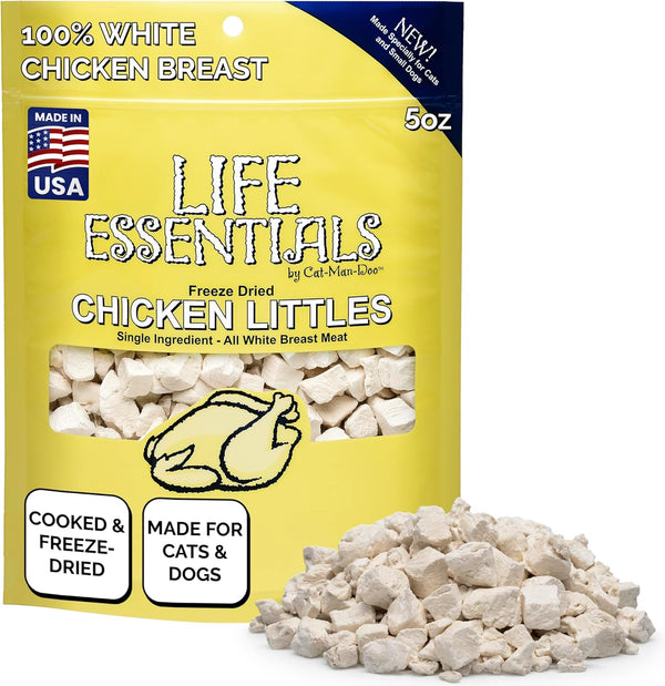 Life Essentials Chicken Littles Freeze Dried Chicken Cat & Small Dog Treats,