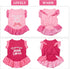 2 Pieces Cute Dog Dresses for Female Pets - Summer Apparel for Dogs and Cats (Love and Angel, Small)