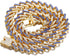 Halukakah Iced Out Gold Chain for Large Dogs - 14MM Diamond Cuban Link Necklace Collar with Blue Diamonds, 22" Size