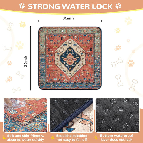 (2 Pack, 36"x36", Lahome Super Absorbent Washable Pee Pads for Dogs - Secure Floor Protection - Non-Slip, Leakproof