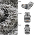 Fitwarm Fuzzy Dog Sweater, Knitted Winter Clothes for Small Dogs, Hooded Outfit in Heather Grey, Black, Medium