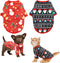 HYLYUN Dog Christmas Shirt - 2 Packs of Soft Breathable Pet Shirts for Small Dogs and Cats, Christmas Printed Clothing