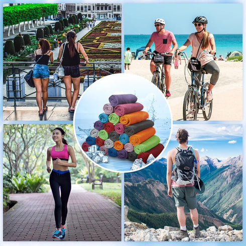 Honoson Bulk Cooling Towel, Breathable Microfiber Chilly Towel for Neck Face, Workout, Gym, Travel, Yoga, Running