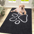 smiry Dog Door Mat for Muddy Paws, Absorbent Dirt Trapper Non-Slip Washable Mat, Quick Dry Chenille, 40x32 Inches,