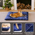 2 1 Mattress,35.4" 22.8", FUNNY FUZZY in Dog Bed Crate Pad Mat, Washable Reversible Pet Floor Mats,Fluffy Kennel Pad