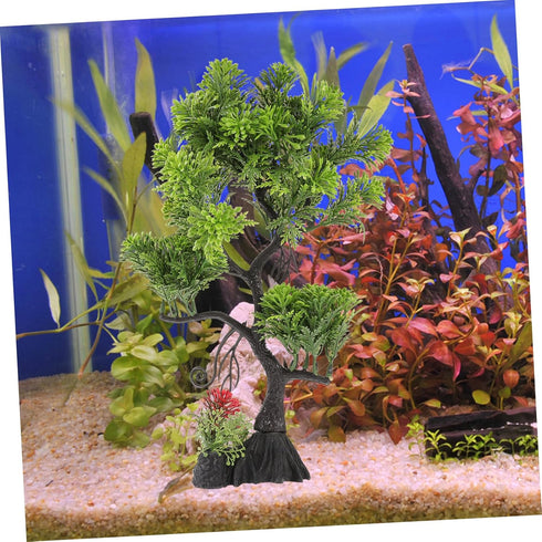 Decor Bonsai Tree Fake Model for Fish Tank - Fish Tank Supplies and Accessories, Plastic Aquarium Tree