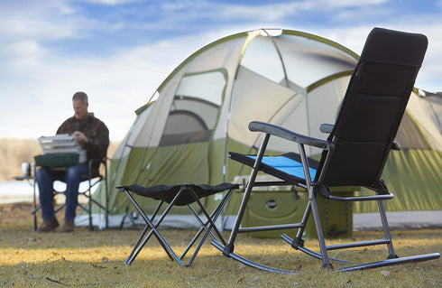 Guide Gear Portable Folding Camping Chair Foot Stool - Black
