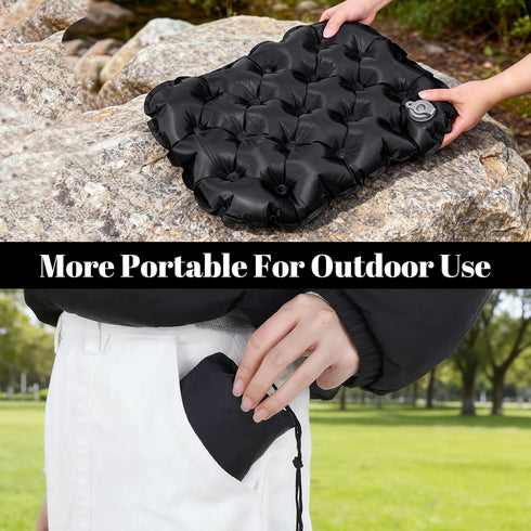 Apojgitn Inflatable Seat Cushion, Lightweight Stadium Seat Pad Waterproof Travel Airplane Seats Cushion Ergonomic