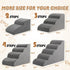 Romrol Dog Stairs Ramp for Beds and Couches, Extra Wide Pet Steps with Non-Slip Waterproof Fabric Cover, 3-Tiers