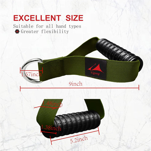 Heavy Duty Gym Workout Handles Attachment for Cable Machine, Resistance Band, Pulley System, Compatible with Bowflex