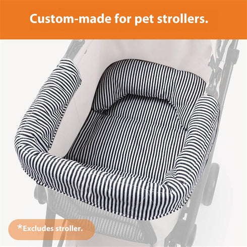 PANGBOER Set Pet Strollers Cushion Side Pad Easy Installation Accessory for Small Dog Cats Strollers Outdoor Use Easy