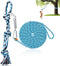 LOOBANI Dog Spring Pole Toy for Pitbull - Durable Outdoor Tug Toy for Exercise & Bite Training, Blue