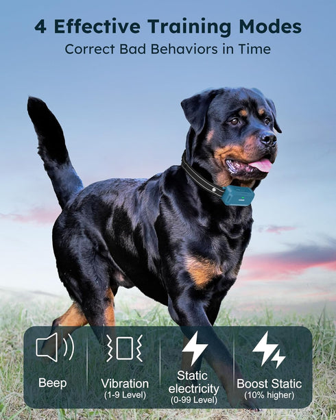 Jugbow Dog Shock Collar for 2 Dogs, 4200FT Training Collar with Remote, IPX8 Waterproof Rechargeable Collars for Large